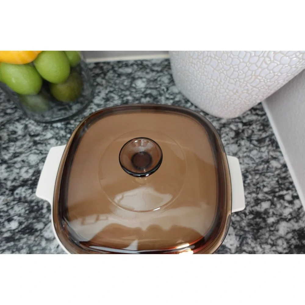 Vintage Corning Ware Casserole‎ Dish 2 Liter Peach Orchard A-2-B with Lid